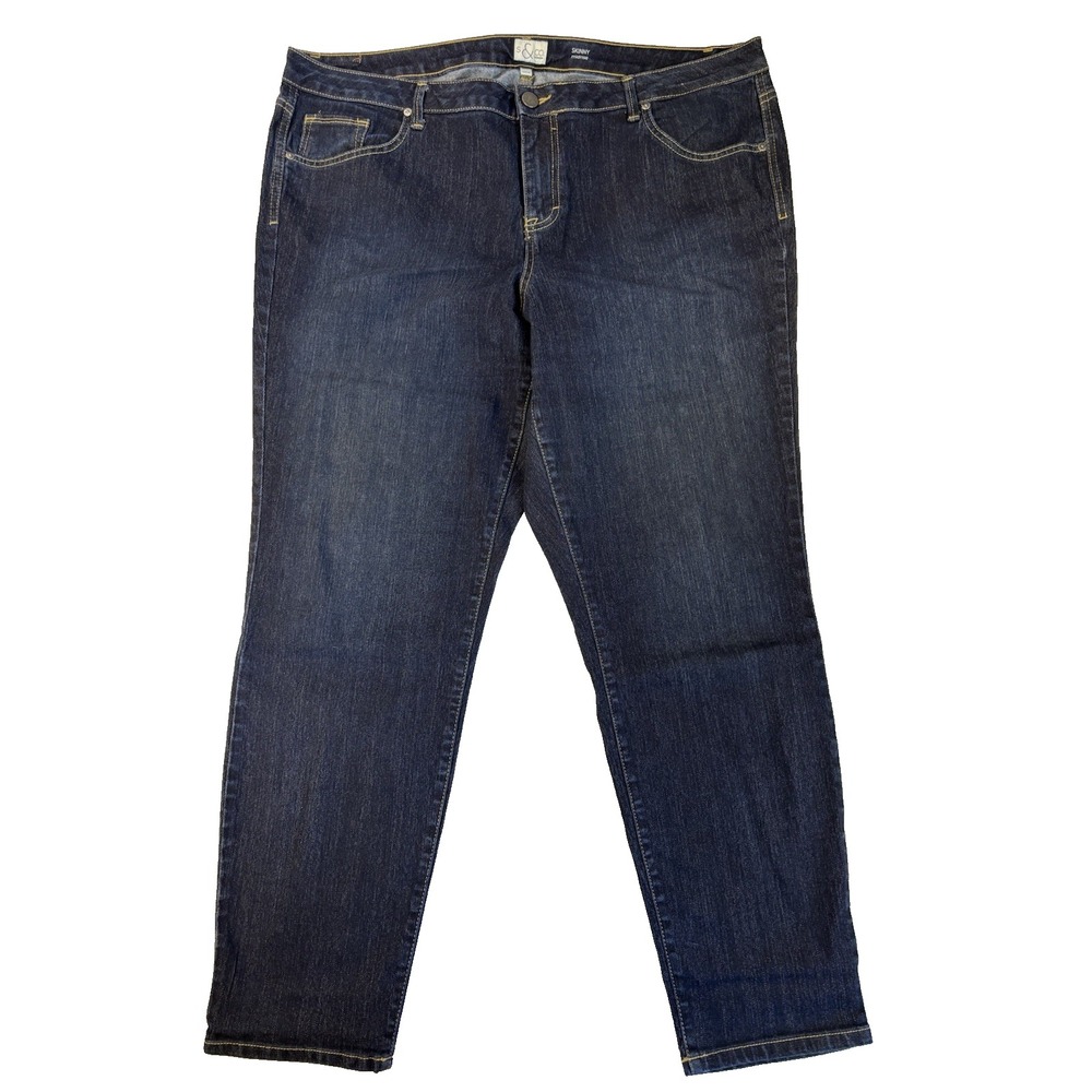 Style & Co. Women's 20W Dark Wash Sexy Skinny Jeans Minimalist Classic Everyday